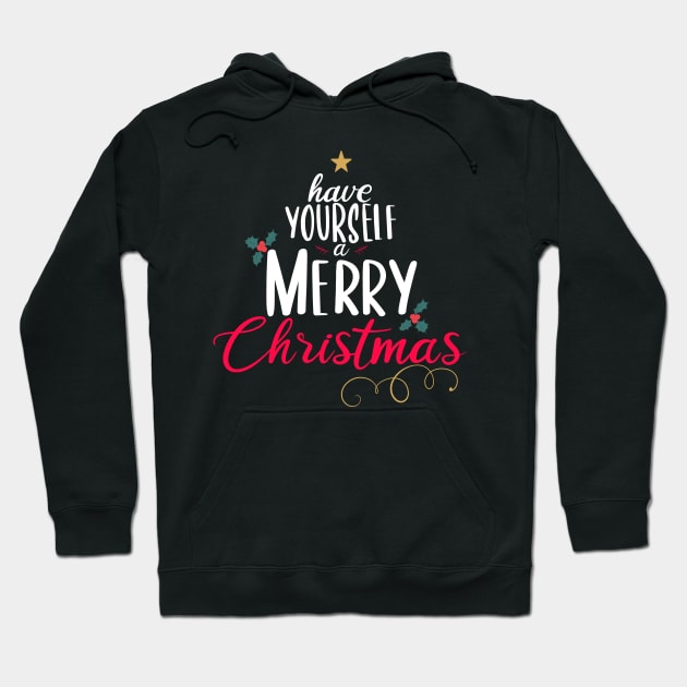 Have Yourself A Merry Christmas Tree Hoodie by ShutterStudios